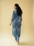Classic Indigo Blue Cotton Kurta for Women