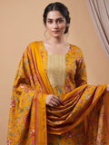 Varanga Women Ethnic Mustard Kurta Set With Dupatta