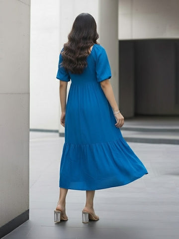 Blue Dress With Flare