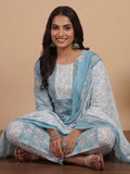 Varanga Women Ethnic Floral Printed  Kurta Wih Salwar  & Dupatta