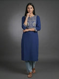 Modern Summer Kurta In Blue