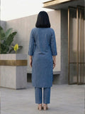 The Indigo Bloom kurta Set in Denim