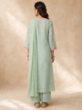 Women's Mulmul Chanderi Kurta Set With Chiffon Dupatta