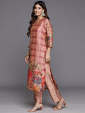 varanga-women-floral-printed-peach-red-round-neck-straight-kurta-with-solid-bottom-and-printed-dupatta-vskd32066