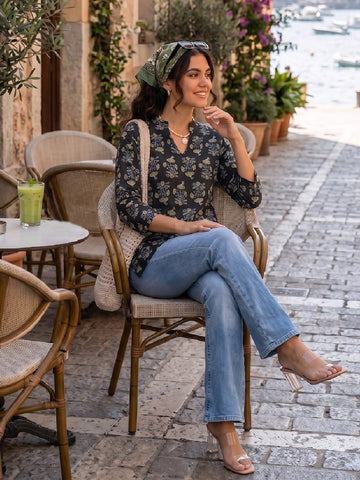 Floral Printed Kurti Crafted For Chic Everyday Comfort