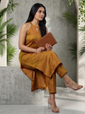 Textured Copper Kurta Set