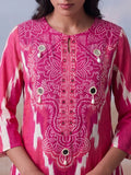 Ikat-Print A-Line Kurta Set