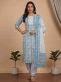 Varanga Women Ethnic Floral Printed  Kurta Wih Salwar  & Dupatta