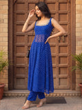 The Royal Neel Bandhani Women's Kurta Set
