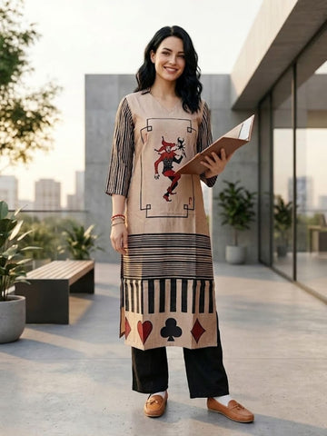 Geometric Folk Kurta