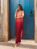 Women's Sunset Ombre kurta Set