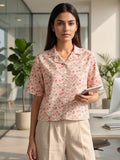 White Coloured Short Sleeves Shirt Collar Top