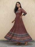 Varanga The Earth-Tone Heritage Anarkali in Pure Cotton