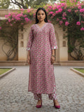 Rose Pink Lace Detail Suit Set