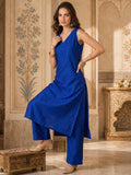 Jaquard V Neck Kurta Set With Dupatta