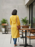 Mustard Kurta For Summer