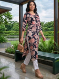 Varanga Women Bold Floral Printed Straight Kurta
