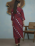 Printed Rust Red Kurta Set