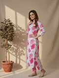 Summery Classic Abstract Printed Kurta Set