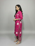 Festive Magenta Celebration pure cotton Suit set