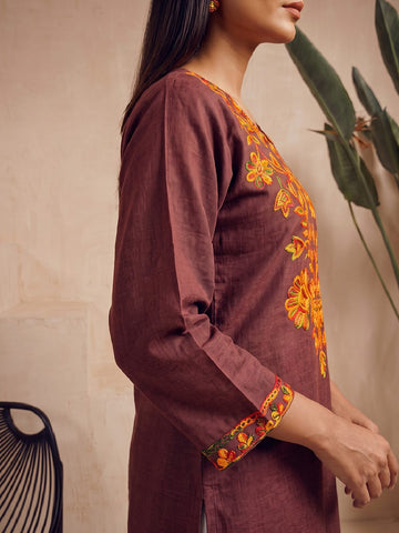 Kashmiri Embroidered Short Kurti