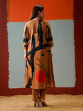Midnight Bloom Long-Line Kurta Set