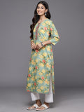 Varanga Floral Printed Mirror Work Pure Cotton Kurta
