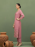 Varanga Women-Floral Motif Thread Embroidered Schiffli & Orangza Lace Detailed Kurta With Trouser & Dupatta