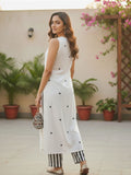 Varanga Women Ethnic Motifs Embroidered Regular Thread Work Kurta with Trousers