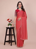 Varanga Embellished Embroidered Poly Chiffon Designer Saree