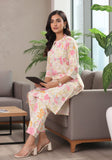 Varanga Women Off White Floral Printed Kurta With Bottom