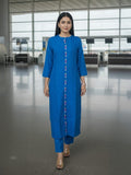Blue Kurta Set with Embroidery