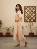 Varanga Women Striped Regular Pure Cotton Kurta with Trousers