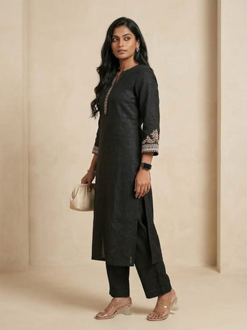 Classic black Kurta Set