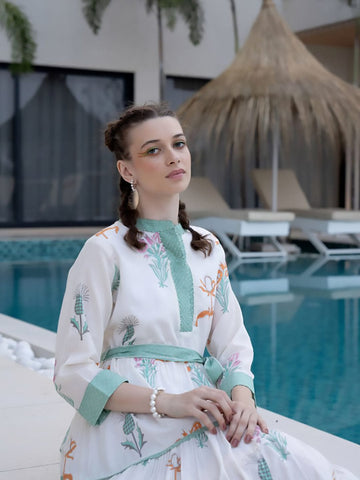 Long-Sleeve Midi dress perfect for vacation