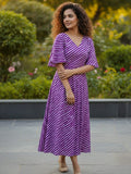 Purple  Breeze A-Line Dress