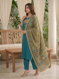 Teal Mandala Tasses Women's Kurta Set