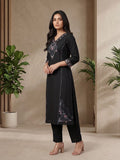 Black Embroidered Kurta Set