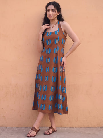 Choco-Pop Halter Women's Maxi Dress