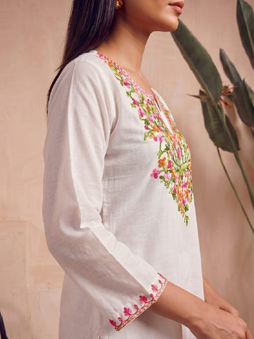 Kashmiri Embroidered Short Kurti
