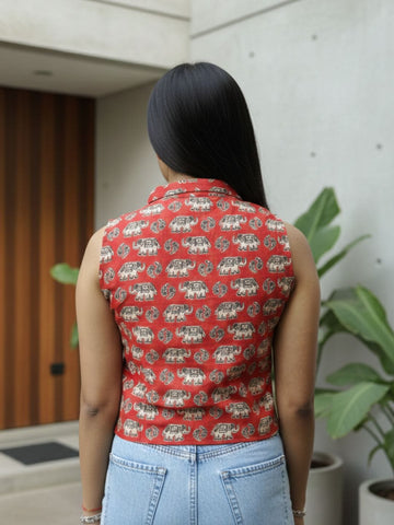 Heritage Notch-Collar Top