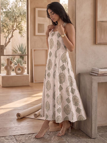 Zana Block-Print Women's Maxi Dress
