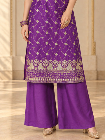 Varanga Women Ethnic Motifs Embroidered Regular Kurta with Palazzos & With Dupatta