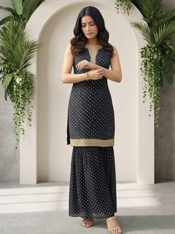 Fusion Bandhni Sharara Set