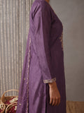 Lavender Embroidered Kurta Set With Dupatta