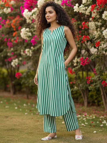 Emerald Wave Leheriya kurta set