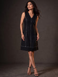 Black A- Line Midi Dress