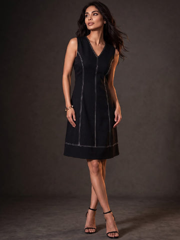 Black A- Line Midi Dress