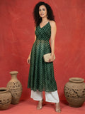 Trendy Bandhni Kurta With Back less Dori Detailing