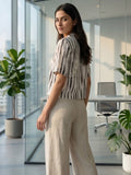 Black Coloured Short Sleeves Shirt Collar Top